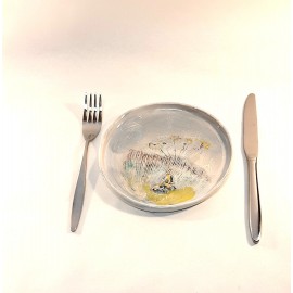 Lėkštutė dekoruota auksu Lėkštutė dekoruota auksu