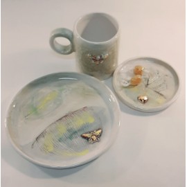 Lėkštutė dekoruota auksu Lėkštutė dekoruota auksu