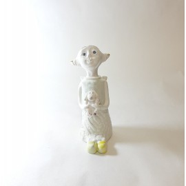 Angelas su šuniuku Angelas su šuniuku