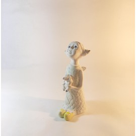 Angelas su šuniuku Angelas su šuniuku