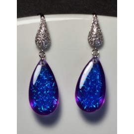 Auskarai Hyacintho Purpura - auskarai mėlyni blizgantys