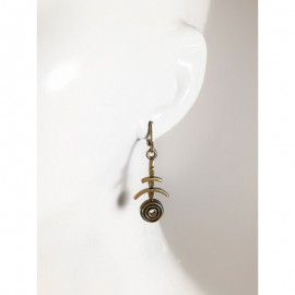 Žalvariniai auskarai su etno motyvu - 2249