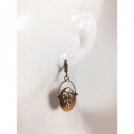 Žalvariniai auskarai GYVYBĖS MEDIS - 2262