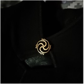 Žalvarinė segė MAŽOJI ŽALČIŲ SVASTIKA - 2738