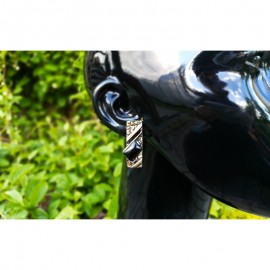 Žalvariniai auskarai su oniksu - 2911