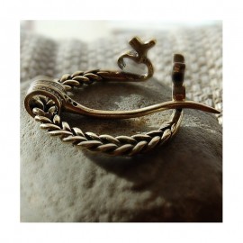 Žalvarinė pasaginė segė su Zoomorfiniais galais - 3163