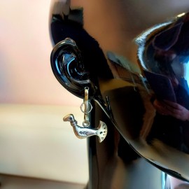 Žalvariniai auskarai PAUKŠTELIAI - 3166