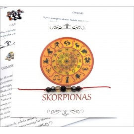Sėkmės - apsaugos apyrankė Skorpiono ženklui. (Nemokamas siuntimas)
