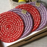 Mažų lininių padėkliukų komplektas Mažų lininių padėkliukų komplektas