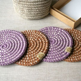 Mažų lininių padėkliukų komplektas Mažų lininių padėkliukų komplektas