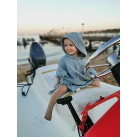 Vaikiškas  baltas lininis pončas 