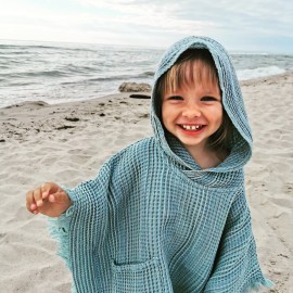 Vaikiškas  baltas lininis pončas 