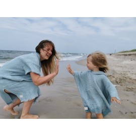 Vaikiškas  baltas lininis pončas 