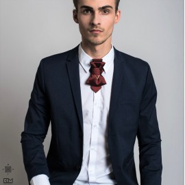 Žiogas - peteliškė BORDO SU AKCENTU,  originalus kaklaraištis