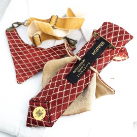 Kaklaraištis peteliškė varlytė žiogaitė "RAUDONOJI GOTIKA"