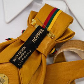 Žiogaitė - peteliškė, originalus moteriškas kaklaraištis žiogaitė „RŪTOS ŠAKELĖ“