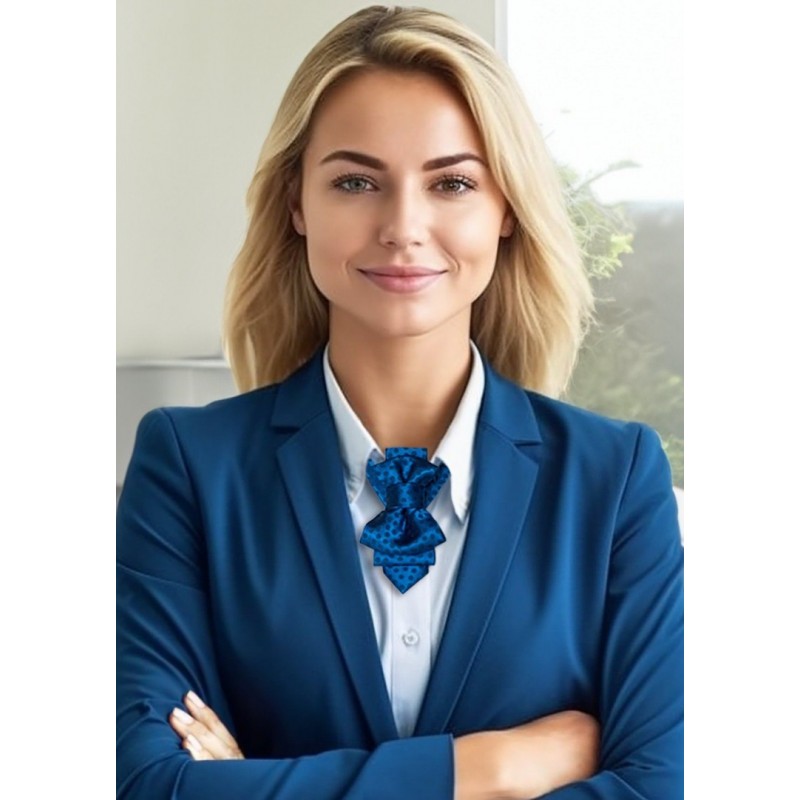 Žiogaitė - peteliškė MĖLYNASIS ŠAMPANAS,  originalus moteriškas kaklaraištis