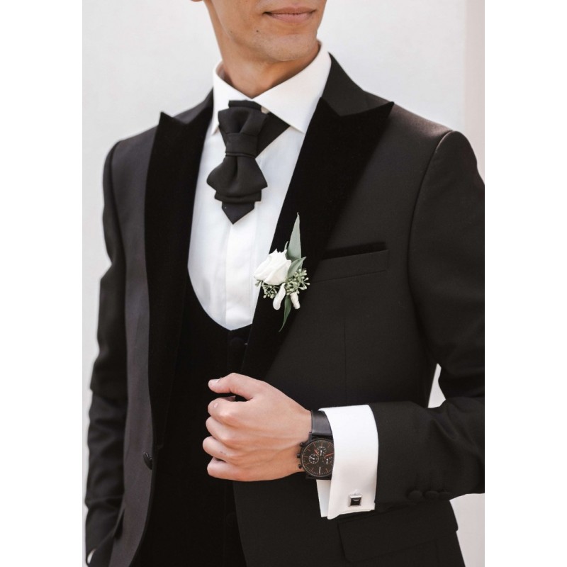 Kaklaraištis peteliškė varlytė žiogas  "JUODOJI KLASIKA" 