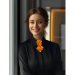 Žiogaitė - peteliškė ORANŽINIS AKCENTAS,  originalus moteriškas kaklaraištis