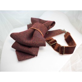 Kaklaraištis peteliškė varlytė moterims "Karamelė"