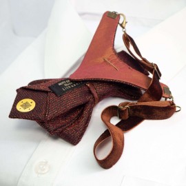 Kaklaraištis peteliškė varlytė moterims "Karamelė"