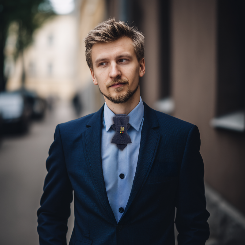 Tautinis kaklaraištis-žiogas „Gediminaitis 1“ Tautinis kaklaraištis-žiogas „Gediminaitis 1“