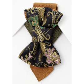 Kaklaraištis peteliškė varlytė žiogaitė "VIKTORIA" su metaliniu papildomu lankeliu