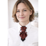 Kaklaraištis peteliškė varlytė žiogas moterims „BURGUNDIŠKAS DEIMANTAS II“