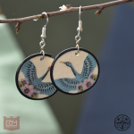 Auskarai "Gervės ir pavasaris"