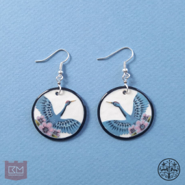 Auskarai "Gervės ir pavasaris"