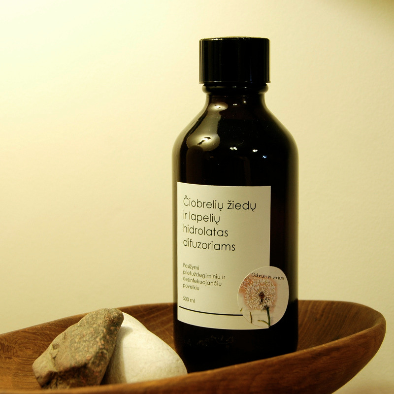 Čiobrelių žiedų ir lapelių hidrolatas difuzoriams - 500 ml