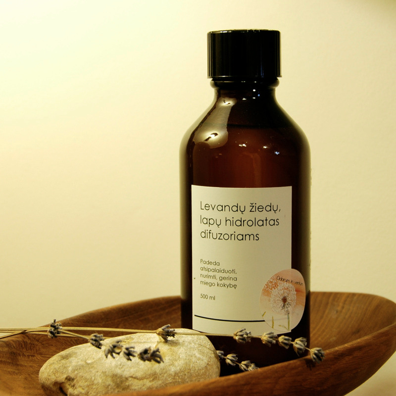 Levandų žiedų ir lapų hidrolatas difuzoriams - 500 ml