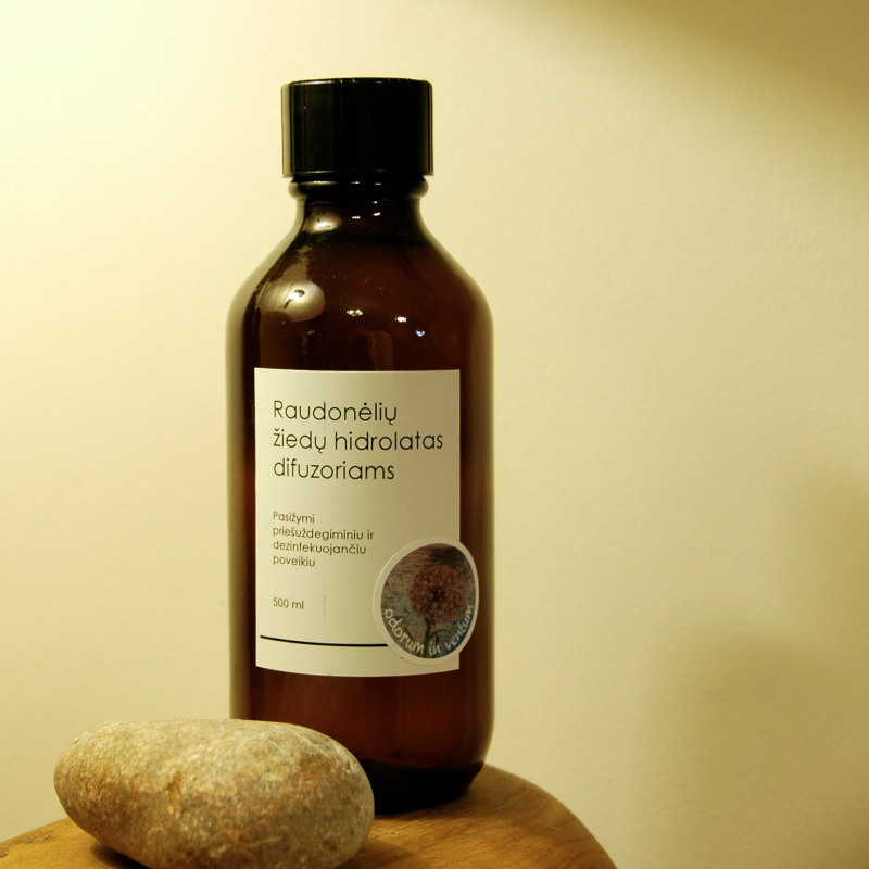 Raudonėlių žiedų hidrolatas difuzoriams - 500 ml