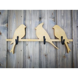 Sieninė rūbų kabykla 3 Paukščiai