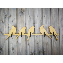 Sieninė rūbų kabykla 5 Paukščiai