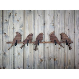 Sieninė rūbų kabykla 5 Paukščiai