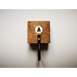 Ąžuolinis Etno stiliaus rūbų kabliukas, didelis, 3 vnt.