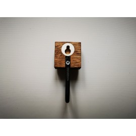 Ąžuolinis Etno stiliaus rūbų kabliukas, mažas, 3 vnt.