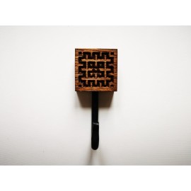 Ąžuolinis Etno stiliaus rūbų kabliukas, mažas, 3 vnt.