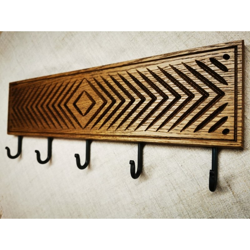 Ąžuolinė rūbų kabykla Deimantas