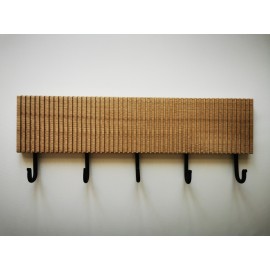 Moderni ąžuolinė rūbų kabykla DRYŽIAI, šviesi