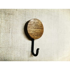 Modernios klasikos rūbų kabliukas iš ąžuolo Didelis Apskritimas, 3 vnt.