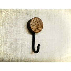 Modernios klasikos rūbų kabliukas iš ąžuolo Mažas Apskritimas, 3 vnt.