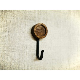 Modernios klasikos rūbų kabliukas iš ąžuolo Mažas Apskritimas, 3 vnt.