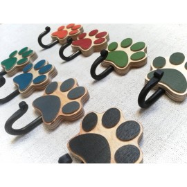 Spalvotas kabliukas šuns pavadėliui Pėdsakas, 3 vnt.