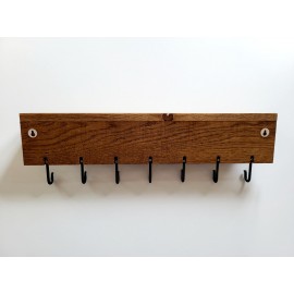 Ąžuolinė sieninė rūbu kabykla su lentyna „Etno“ 