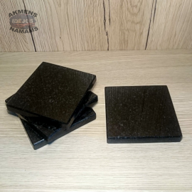 Akmeniai padėkliukai. Juodas granitas. 4vnt.