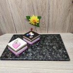 Akmeninė pjaustymo lentutė. Tamsi chaki spalva