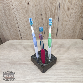 Akmeninė muilinė ir dantų šepetėlių laikiklis