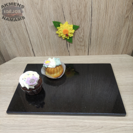 Akmeninė pjaustymo lentutė. Juodas granitas